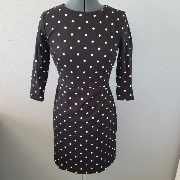 polka dot pencil dress